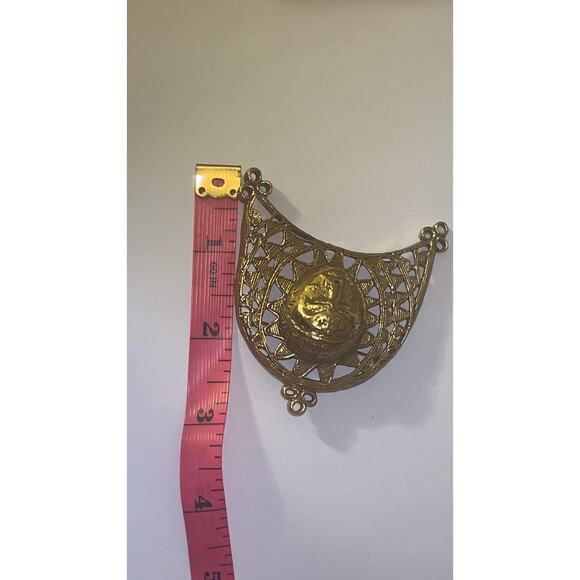 vintage gold tone AFRICAN CRESCENT PIN/PENDANT MMA Metropolitan Museum of Art - Picture 10 of 16